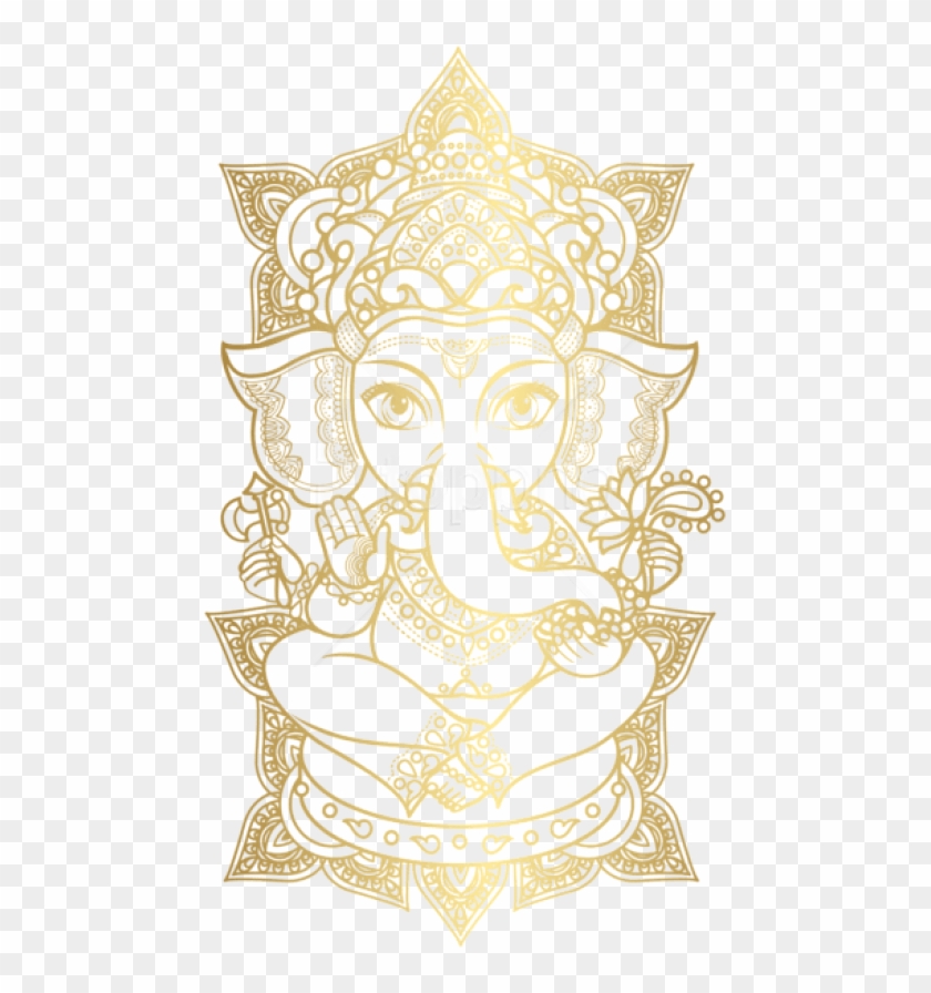 Free Png Download Gold Ganesha Clipart Png Photo Png - Ganesha Vector Transparent Png