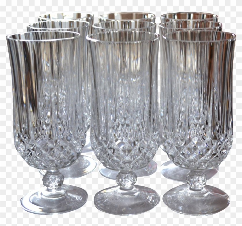 Cristal D' Arques Longchamp Set Of 9 Lead Crystal Iced - Longchamp Crystal Clipart #2510926