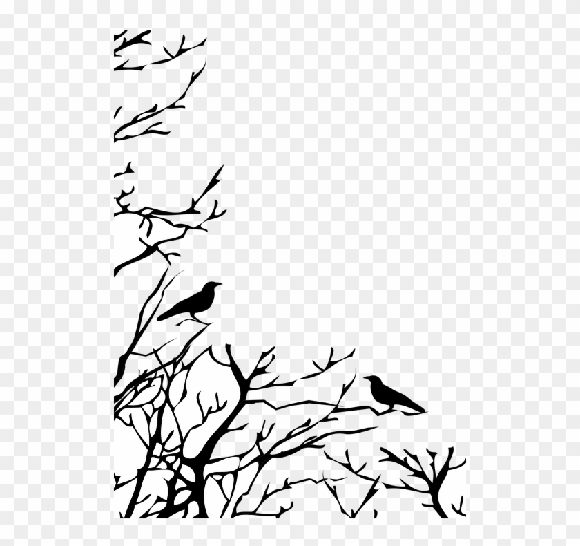 Drawn Raven Tree Branch - Crow On A Tree Png Clipart #2511026