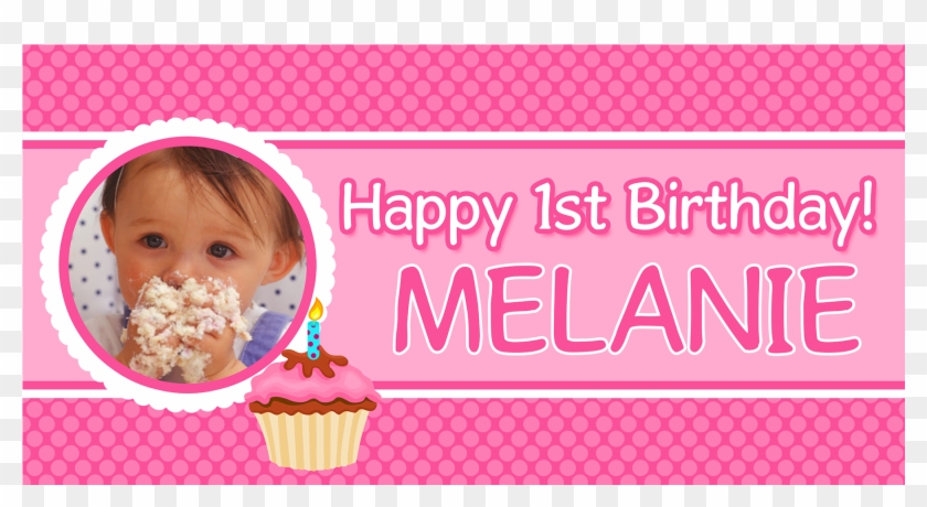 First Birthday Cupcake Banner - Birthday Clipart #2511260