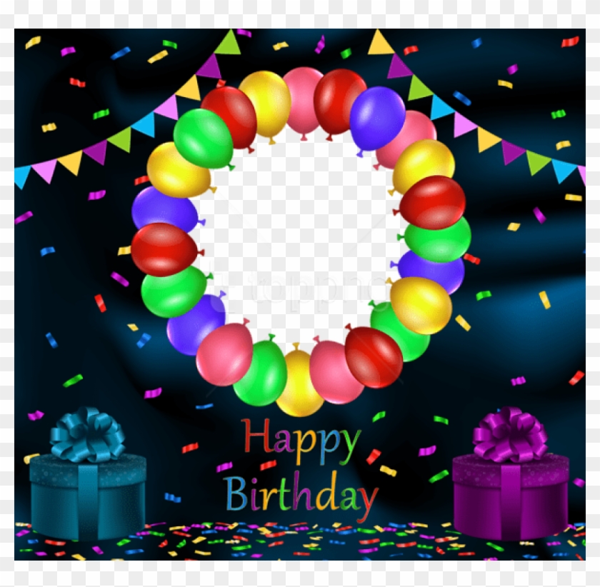 Free Png Blue Happy Birthdayframe Background Best Stock - Happy Birthday Frames For Girls Png Clipart #2511402