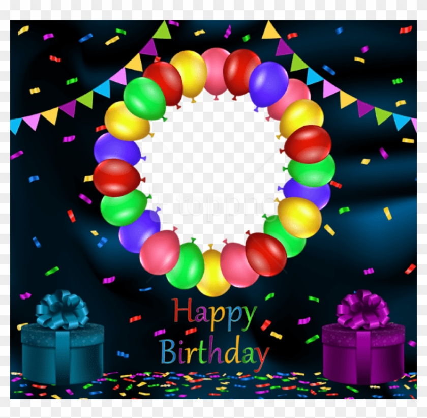 Free Png Blue Happy Birthdayframe Background Best Stock - Happy Birthday Frames For Girls Png Clipart