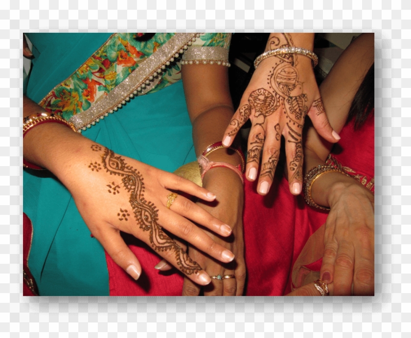 Hands Decorated With Mehndi Designs - Marriage Clipart