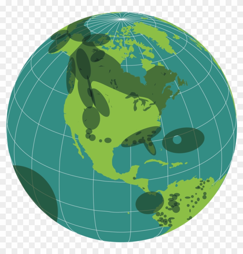 Largelandscape 6 On Globe - Earth Clipart #2512507