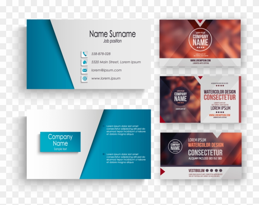 Business Card Design - Advertising Agency Visiting Cards Clipart