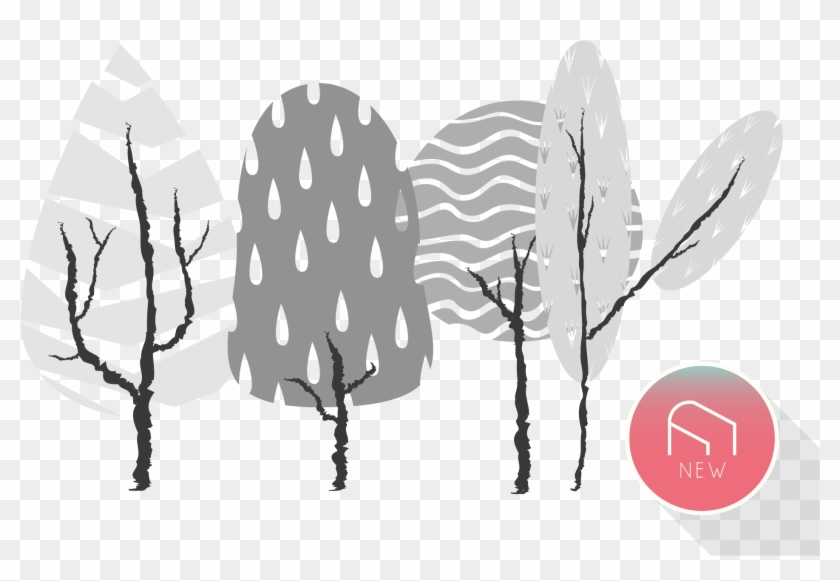 Flat Vector Tree Illustrations For Architecture &amp - Illustration Clipart #2512663