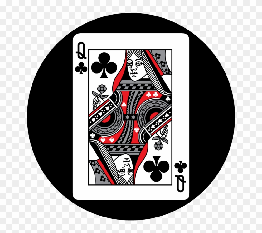 Red Card - Queen Of Clubs Playing Card Clipart