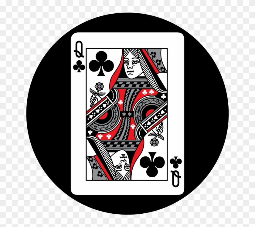 Red Card - Queen Of Clubs Playing Card Clipart #2512699