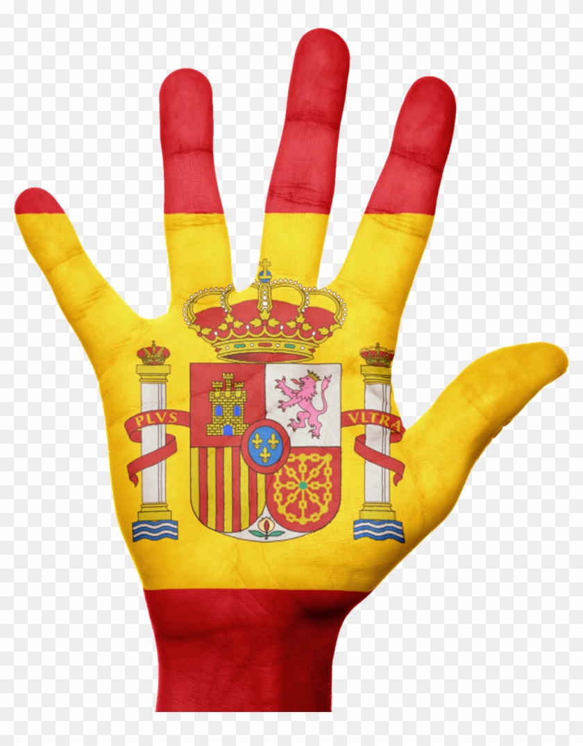Spain Flag Hand Country Png Image - Spain Flag Clipart #2513604