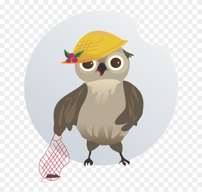 Vector, Figure, Bird, Owl, String Bag, Mouse, Cap - ภาพ สัตว์ เวก เตอร์ Clipart