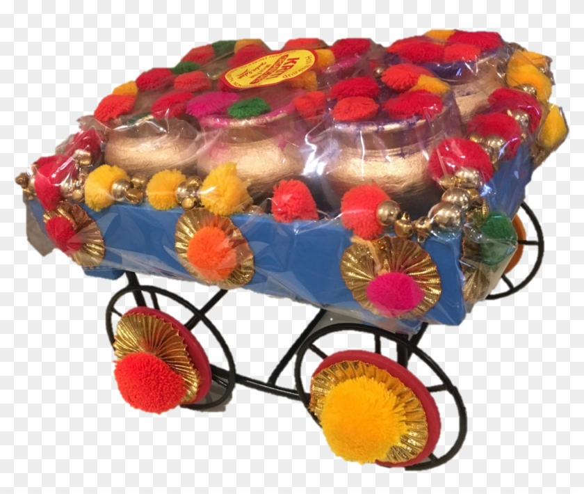 Fancy Cart Wheel With Gulal - Carriage Clipart