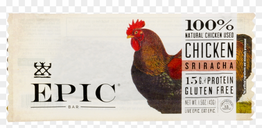 Epic Bar Chicken Sriracha, - Epic Chicken Sriracha Bar Clipart #2516268