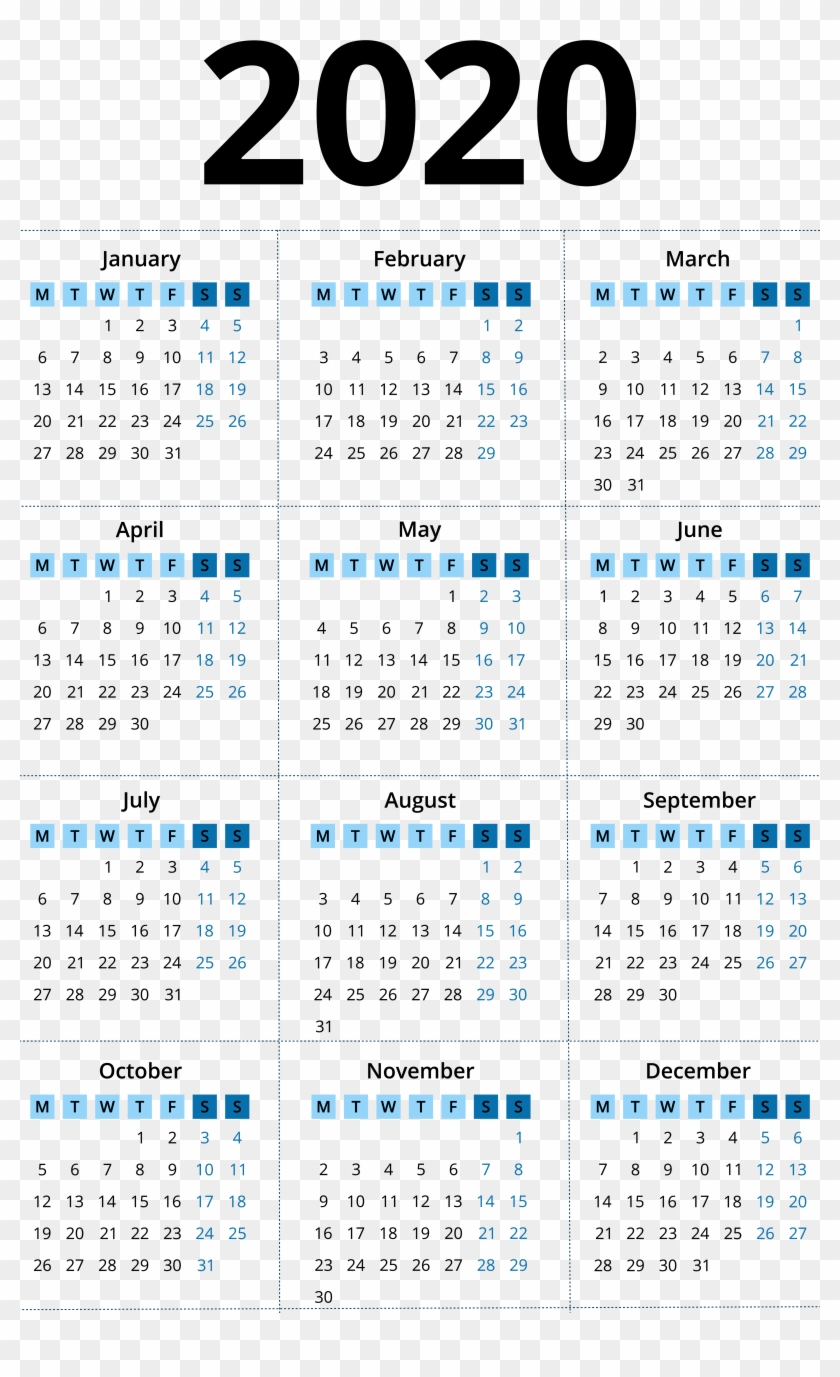 2020 Calendar Png Image - 2014 Calendar Year Clipart #2517066