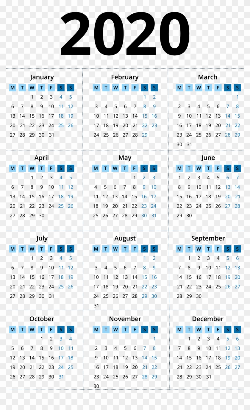 2020 Calendar Png Image - 2014 Calendar Year Clipart
