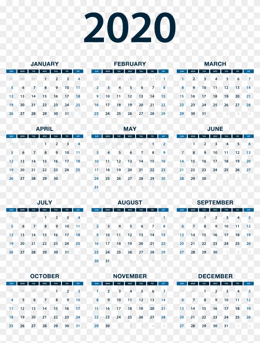 2020 Calendar Png Photo Clipart