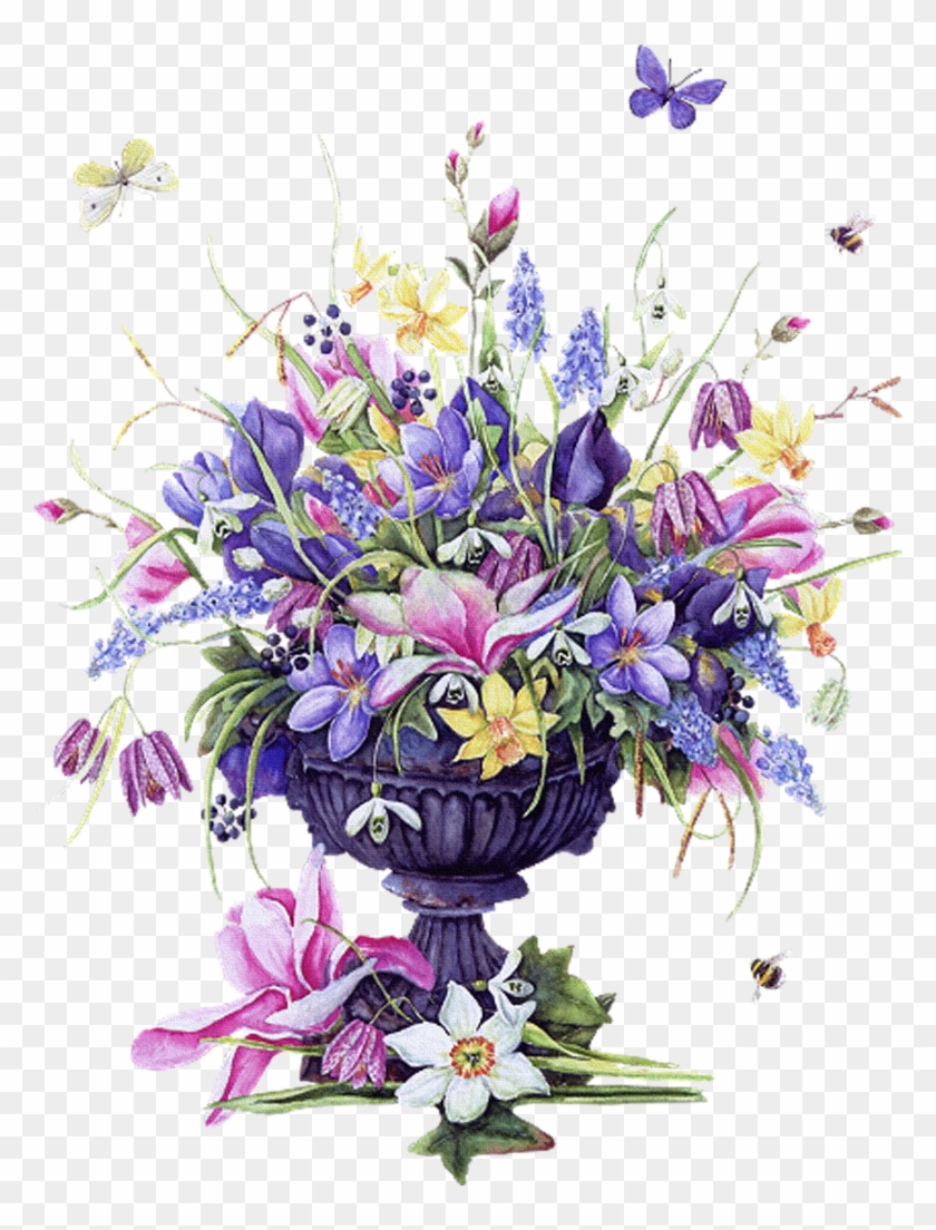 Vintage Images Flowers Birds - Vintage Flower Flower Vase Png Clipart