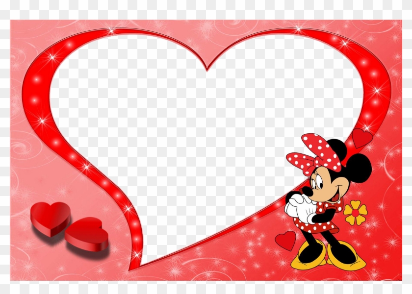 Disney Cartoon Minnie Mouse Photo Frame For Kids - Frame Minnie Mouse Png Clipart #2517565