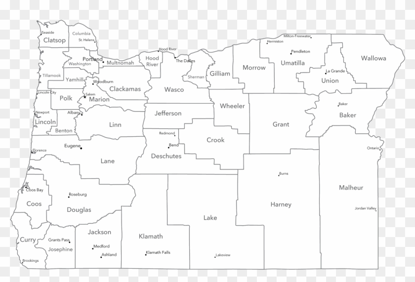 Office Locations - Oregon County Map Clipart #2517914