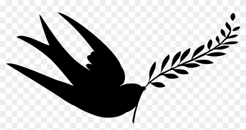 Peace Swallow Birds Silhouette Png Image - Transparent Pic Of Dove Clipart #2517919