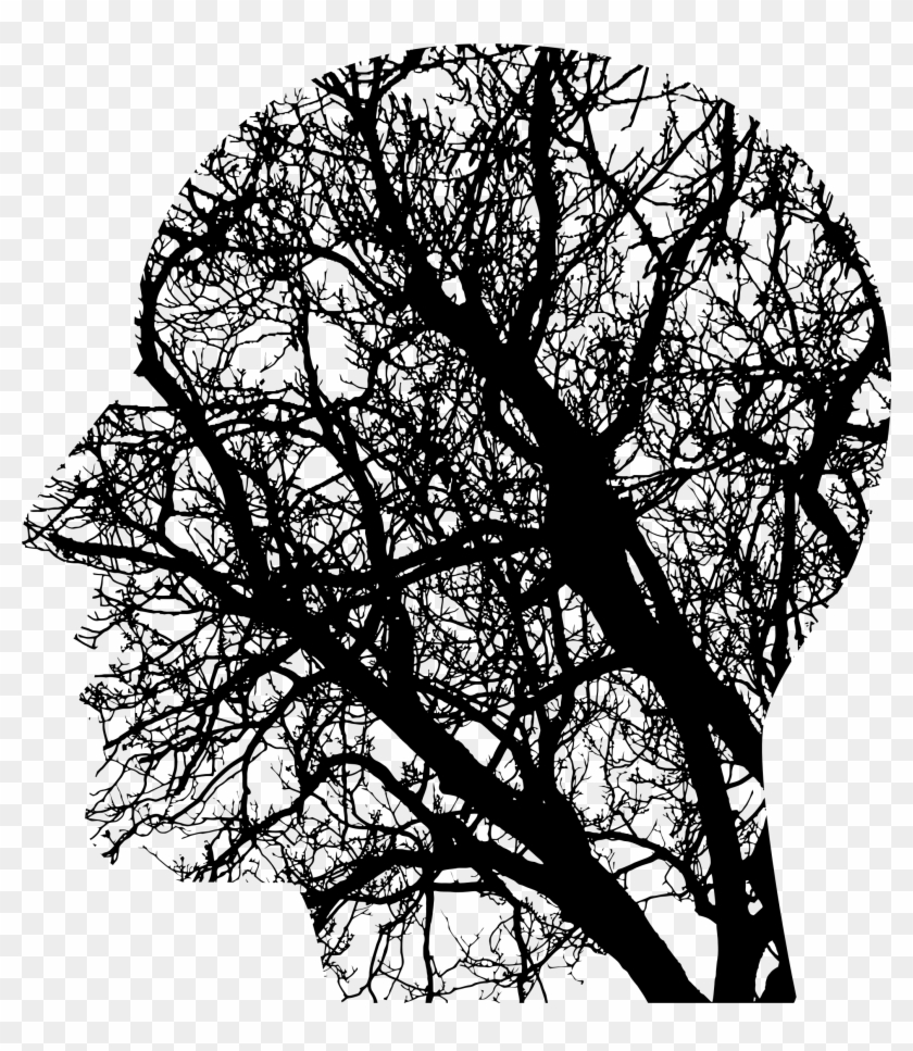 This Free Icons Png Design Of Tree Man Silhouette - Black And White Think Clipart