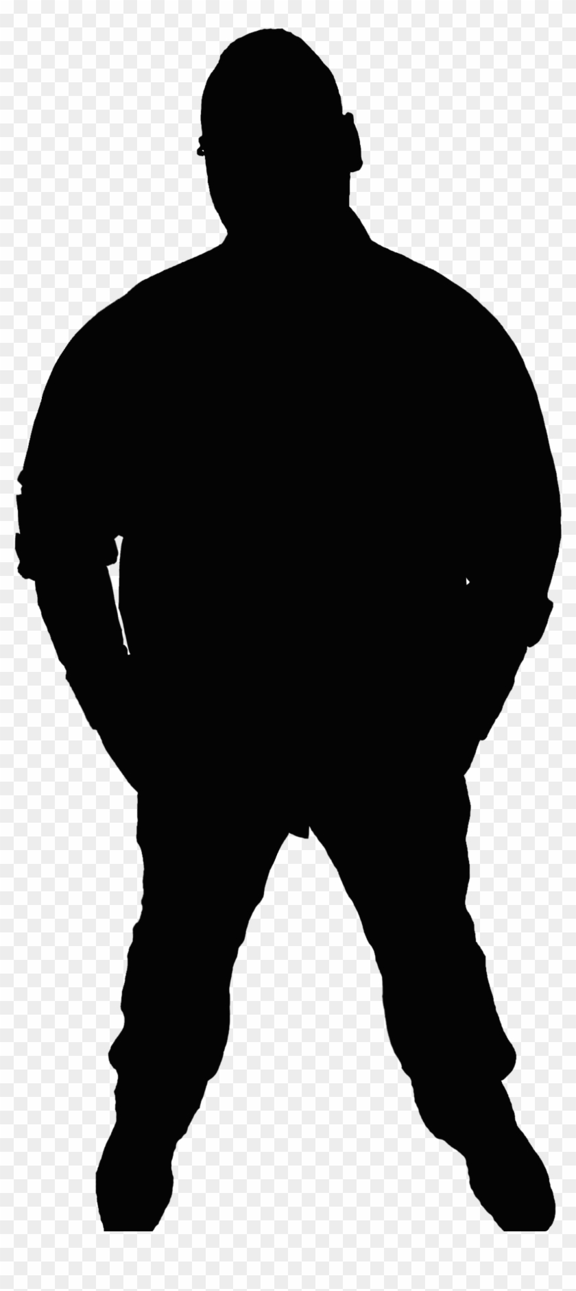 Silhouette, Man, Black, Standing, Shoulder Png Image - Homem Preto E Branco Png Clipart #2518579