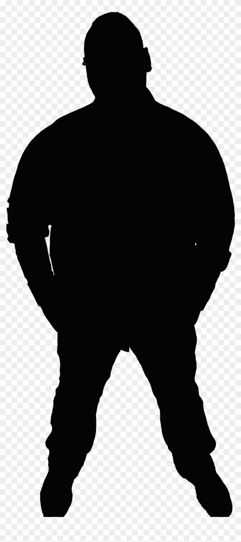 Silhouette, Man, Black, Standing, Shoulder Png Image - Homem Preto E Branco Png Clipart