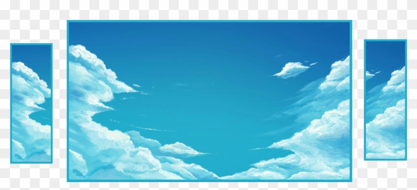 Blue Sky Clouds Png - Anime Blue Sky Background Clipart #2518631
