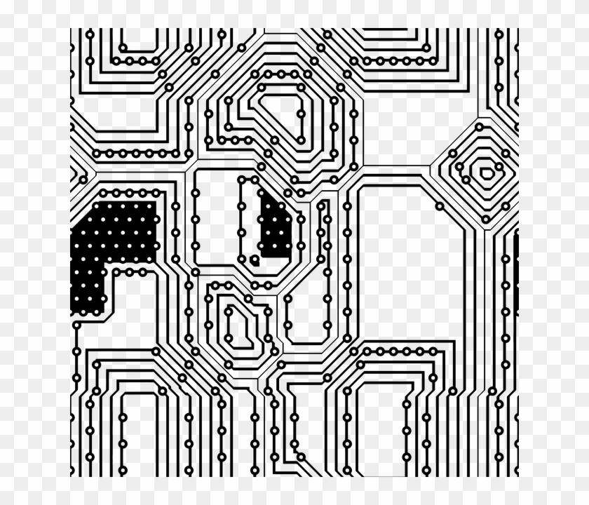 Free Photo Pattern Texture Background Cyber Seamless - Circuit Board Clipart - Png Download #2519542