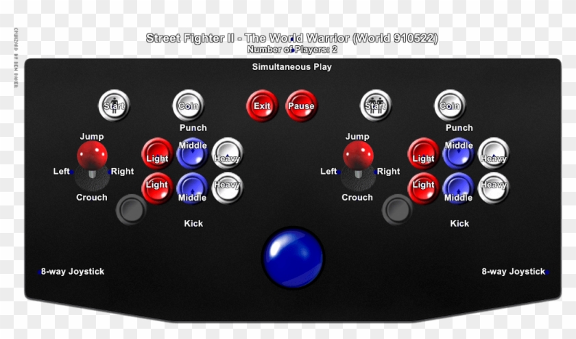 Sf2 - Street Fighter Controls Arcade Clipart