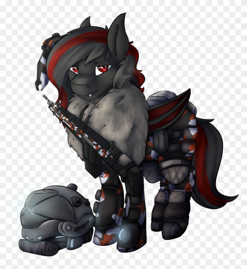 Celestialoddity, Bat Pony, Gun, Helmet, Oc, Oc Only, - Illustration Clipart