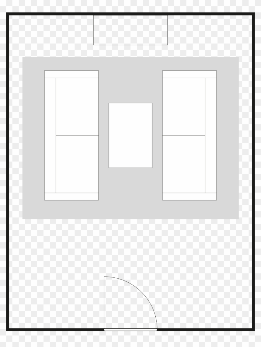 Along The Sides By Placing The Sofas Along The Room - Architecture Clipart #2520158