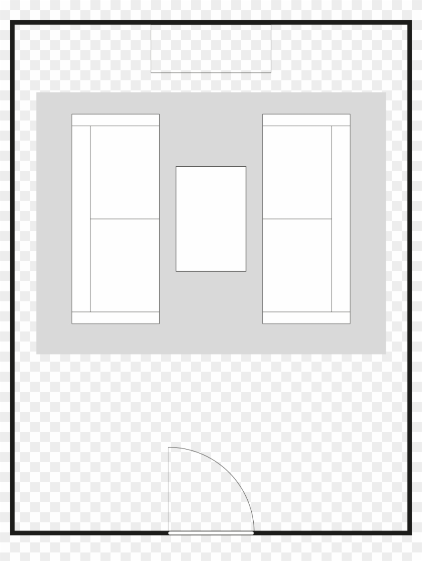 Along The Sides By Placing The Sofas Along The Room - Architecture Clipart