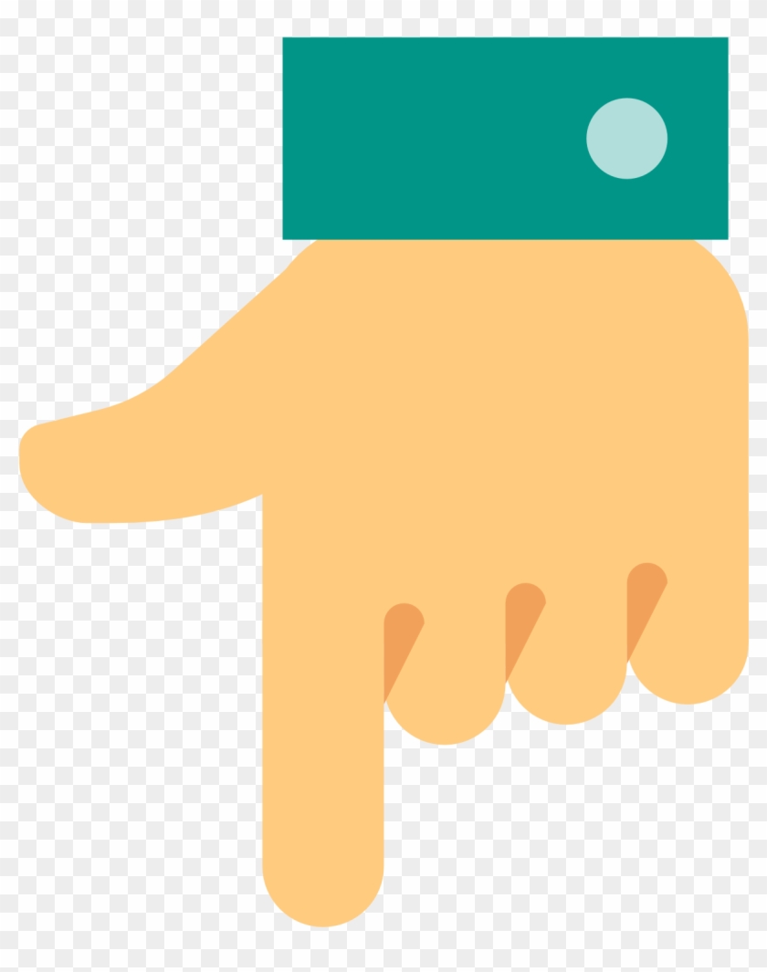Hand Down Icon - Down Hand Clipart