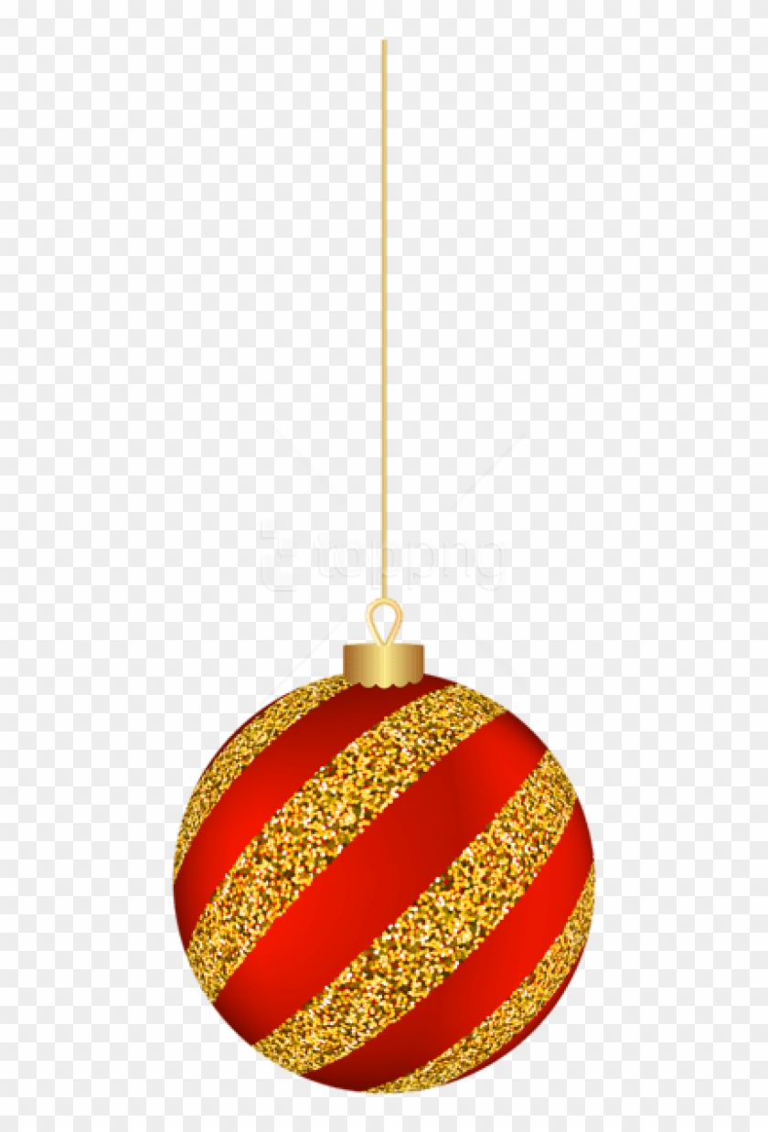 Free Png Christmas Hanging Ball Red Png Images Transparent - Christmas Green Hanging Balls Png Clipart #2520271