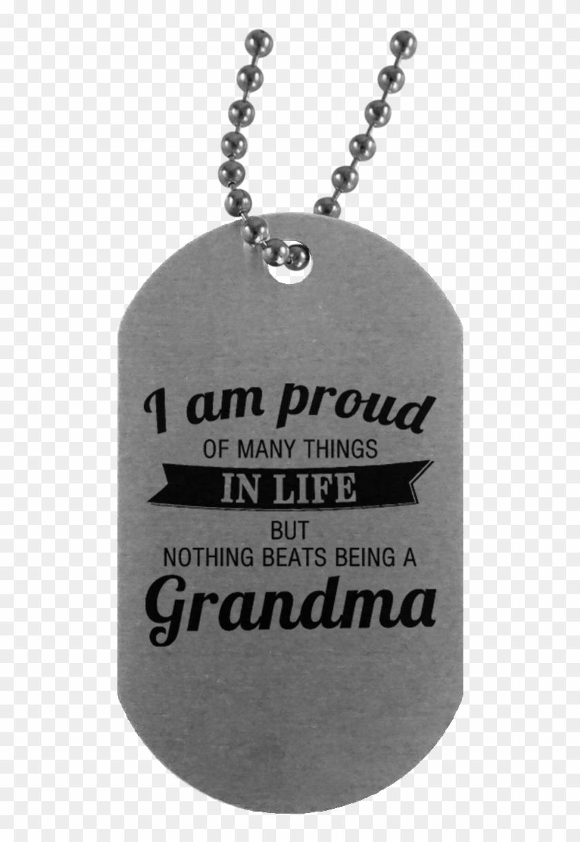 Om Un4004 Silver Dog Tag - Locket Clipart #2520670