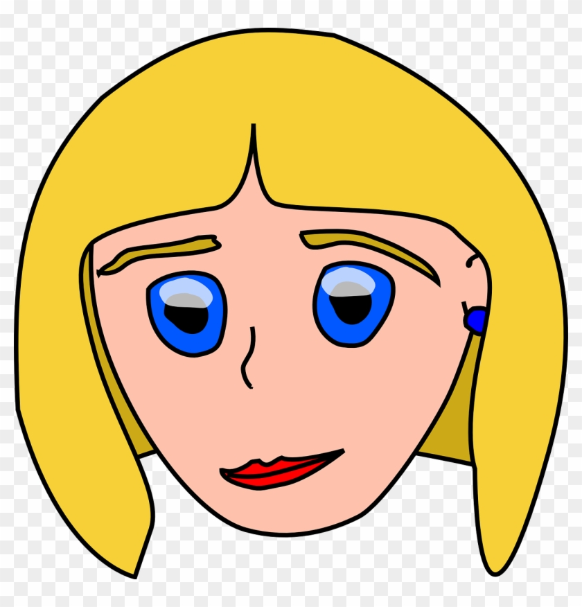 Blonde Head Woman Girl Face Png Image - Clip Art Mother Face Transparent Png #2520993