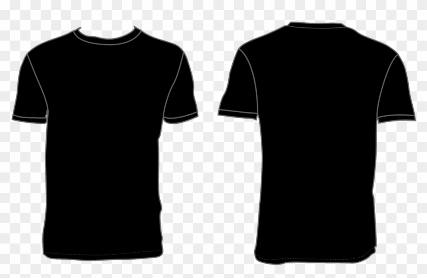 Black T-shirt Template - Your Logo On Shirt Clipart