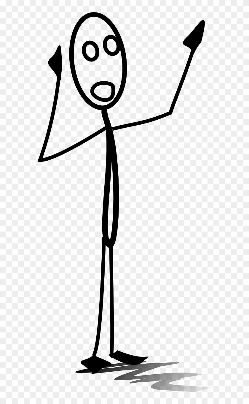 Calling Stickman Stick Figure Png Image - Thinking Stick Man Figure Png Clipart #2521448