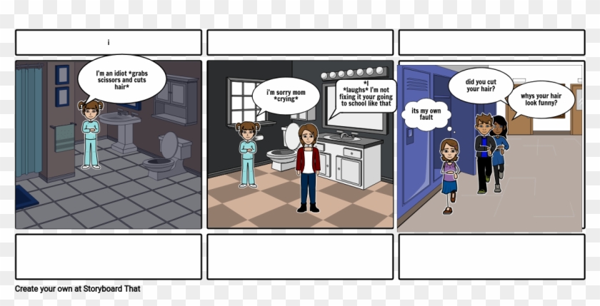 I Cut My Hair - Cartoon Clipart #2522731