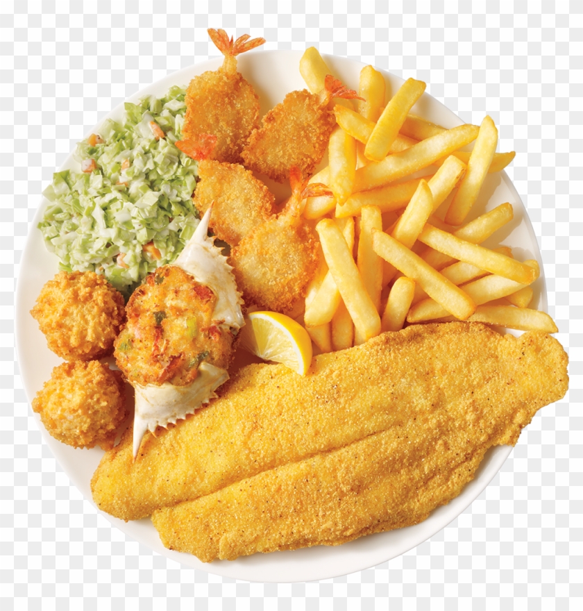 Fried Whitefish Dinner Png - Captain D's Fish Shrimp And Crab Meal Clipart #2522849