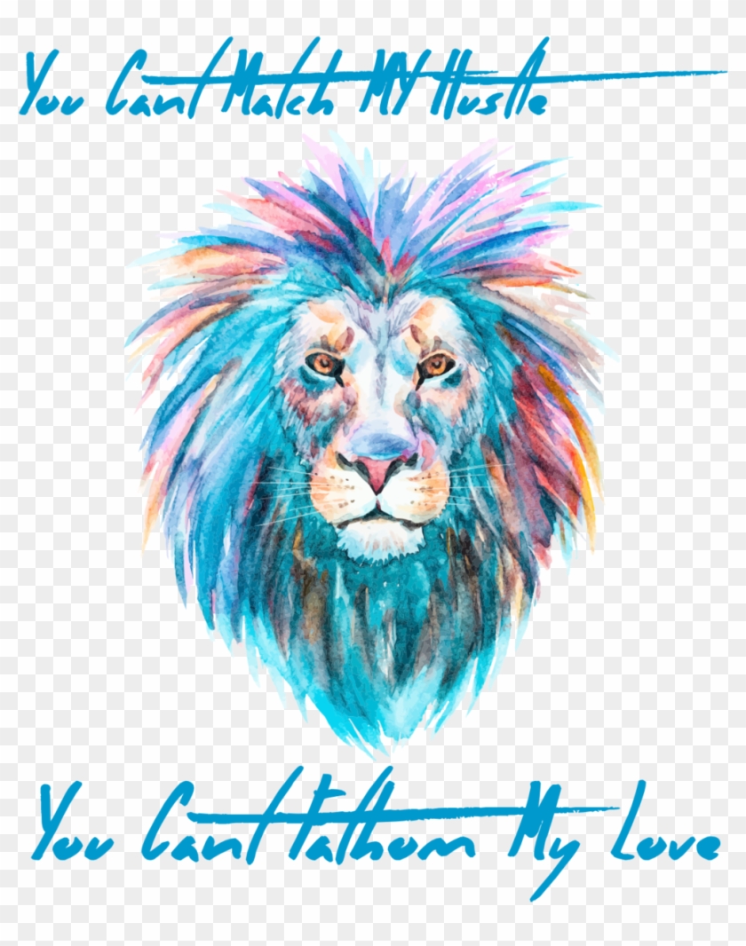 Abstract Lion Png , Png Download - Watercolor Easy Paintings Lion Clipart