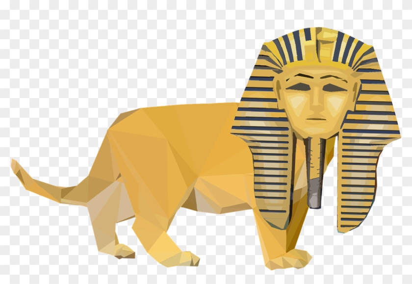 Sphinx Egypt Pyramids Lion Png Image - Pharaoh Death Mask Clipart #2522986