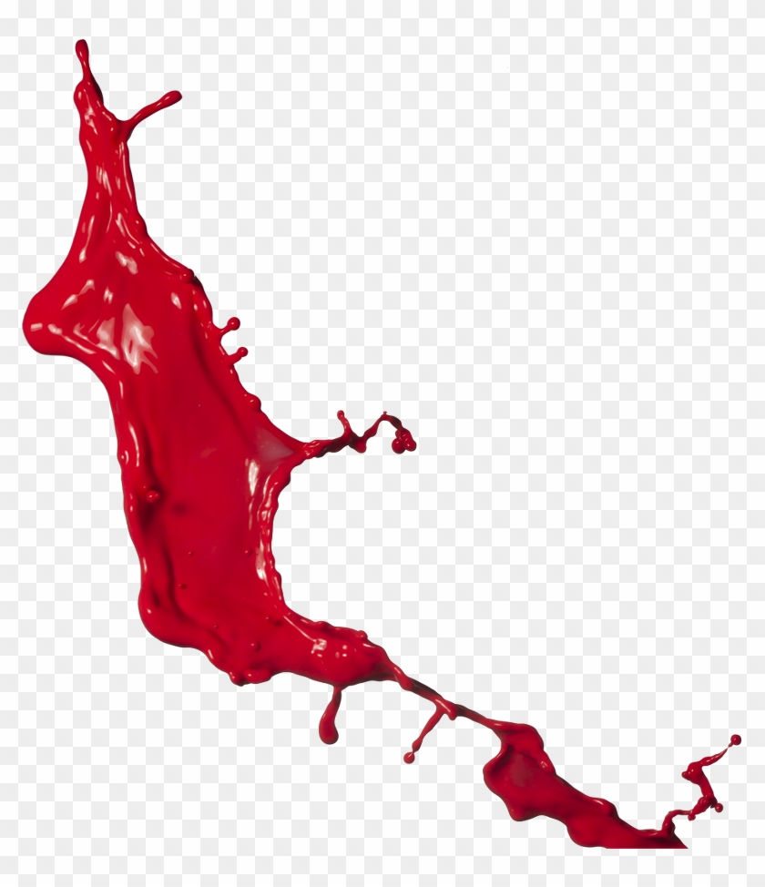 3d Splatter Png Download - Free Paint Splash Png Red Clipart