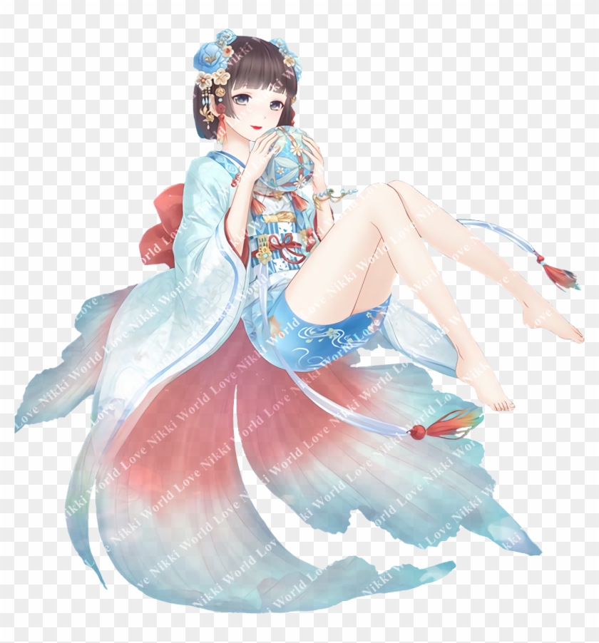 Cloud Goldfish Girl - Love Nikki Miss Goldfish Clipart