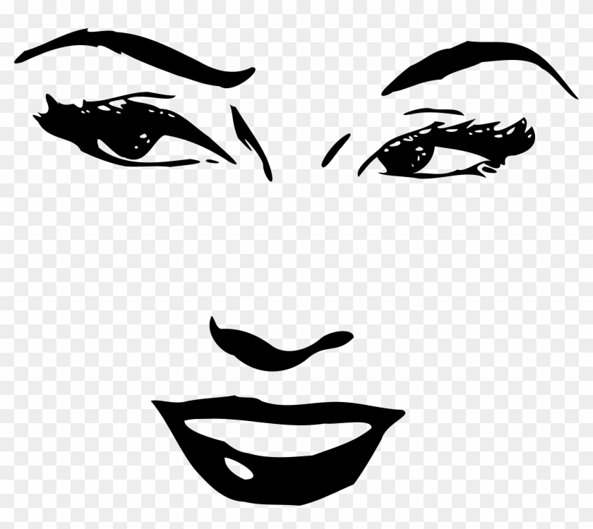 Face Clipart Transparent - Female Face Clip Art - Png Download #2524017