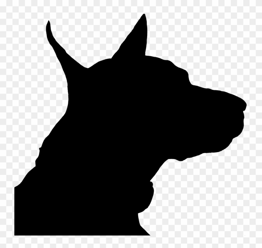 Dog Head Silhouette Png - Perro Negro Silueta Png Clipart #2524021