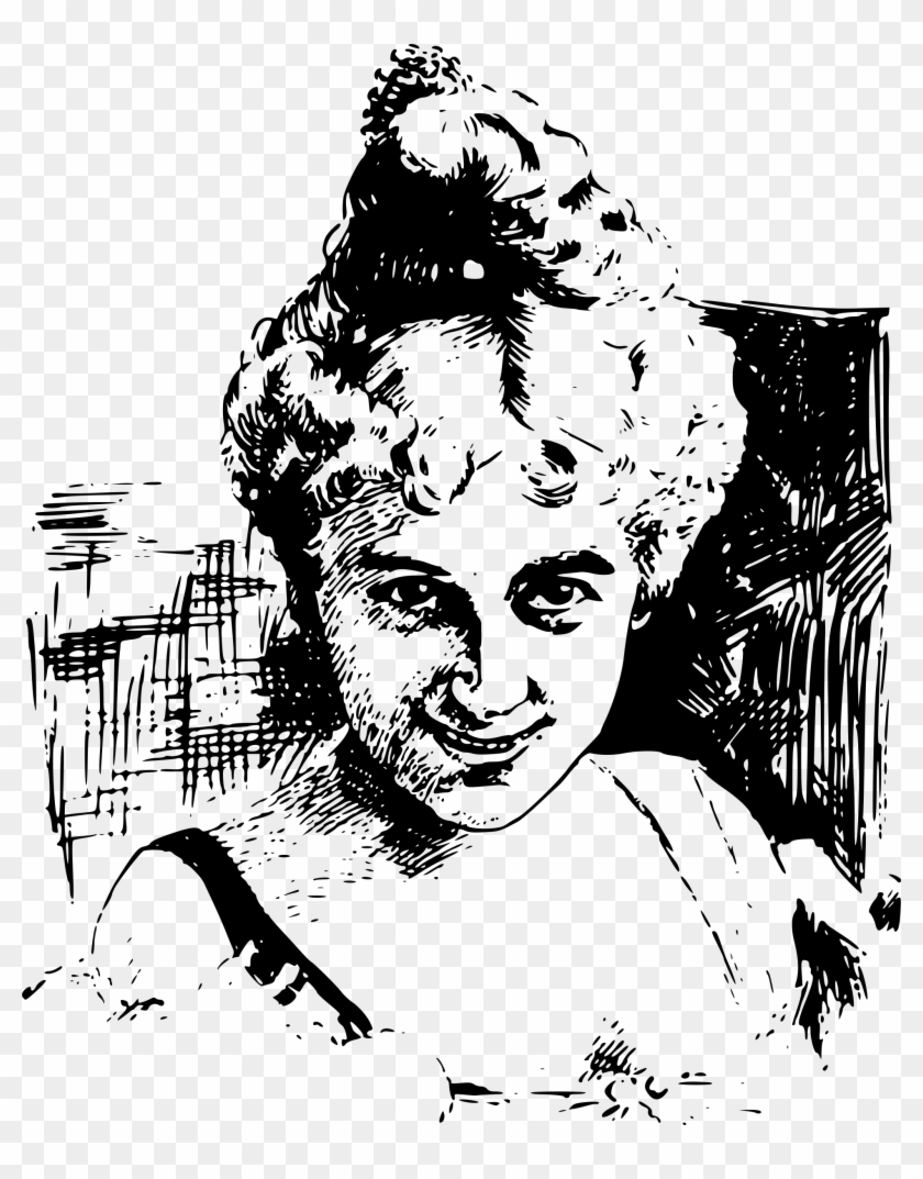 This Free Icons Png Design Of Woman's Happy Face - Portrait Clipart #2524023