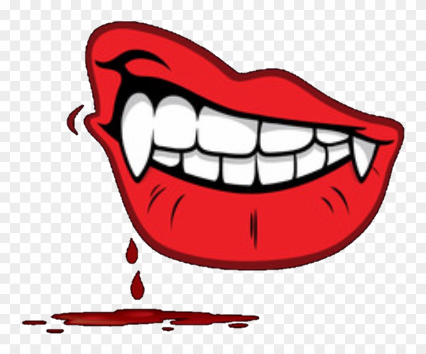 Lip Clipart Vampire - Stickers Vampire - Png Download #2524124