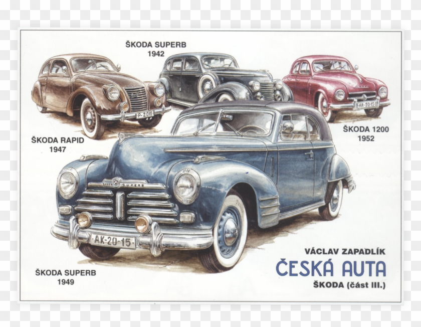 Koda Cars On - Škoda Superb 1947 Clipart #2524263