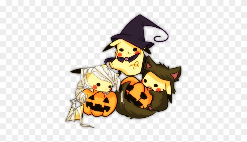 #kawaii #cute #pikachu #pokemon #pikachukawaii #kawaiipikachu - Halloween Anime Girl Png Clipart #2524395